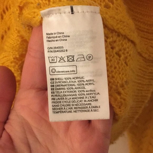 Divided orange loose-knit eyelet sweater - Picture 5 of 5